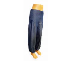 Dámské kalhoty Sultánky modrý denim